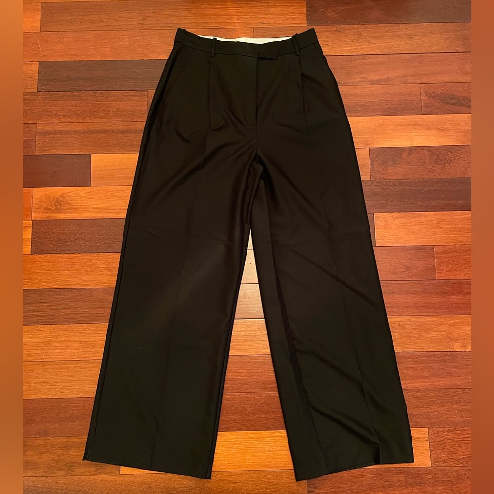 ZARA black wide leg trousers